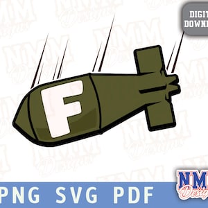 F-Bomb SVG: Archivos vectoriales de corte para diseños de tatuajes (descarga digital)