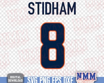 Stidham Jersey SVG PNG: School Sports Iron On (Digital Download)