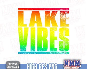 Neon Beach Life PNG Bundle: Beunruhigt Sommer Sonne Design (Digitaler Download)