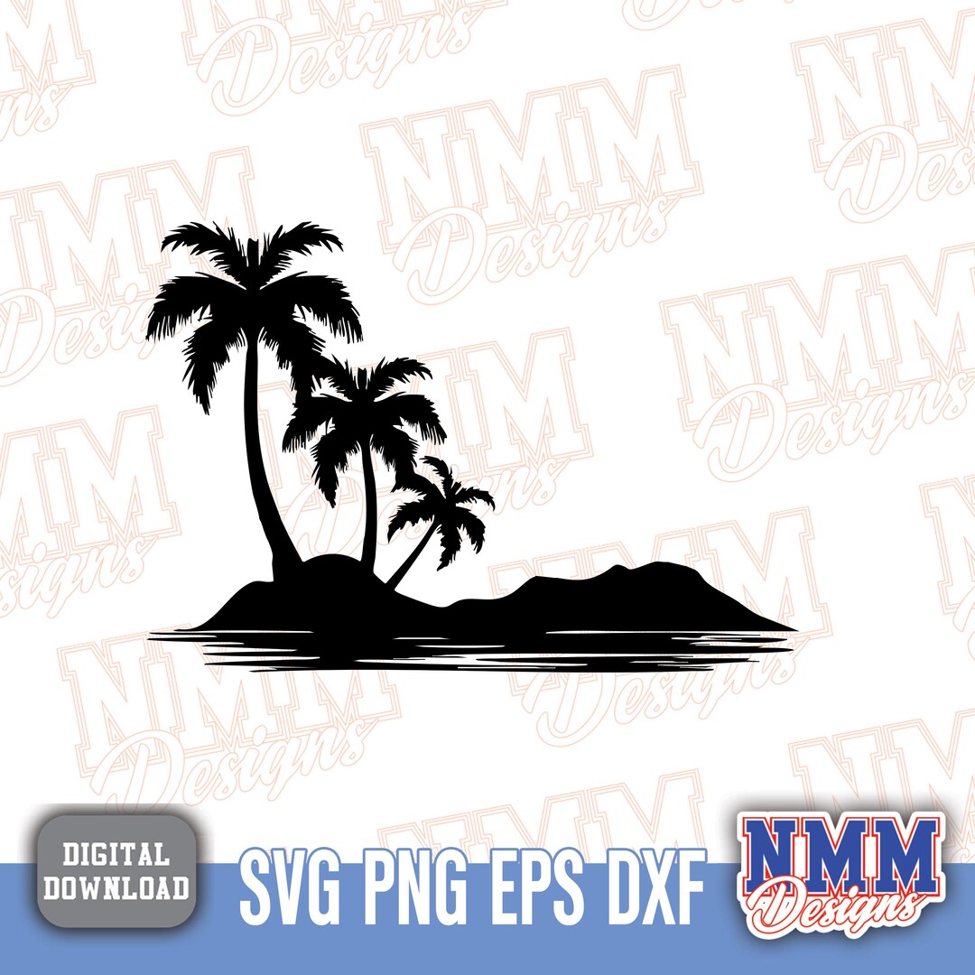 Tropical Palm Trees SVG ,PNG - Instant Digital Download for Beach ...