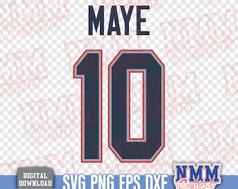 Maye Jersey SVG: School Sports Iron On Design (Digital Download)