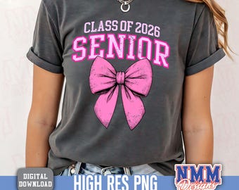 Senior 2026 PNG SVG: Last First Day, Preppy Style (Digital Download