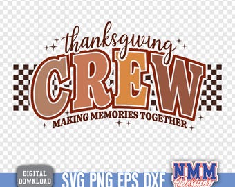 Thanksgiving Crew SVG - Modernes Thanksgiving-Design (Digitaler Download)