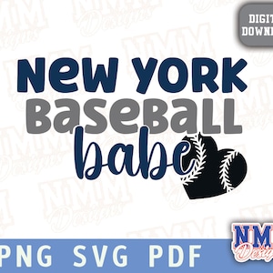 New York Baseball Babe SVG: Iron-On Design (Digital Download)