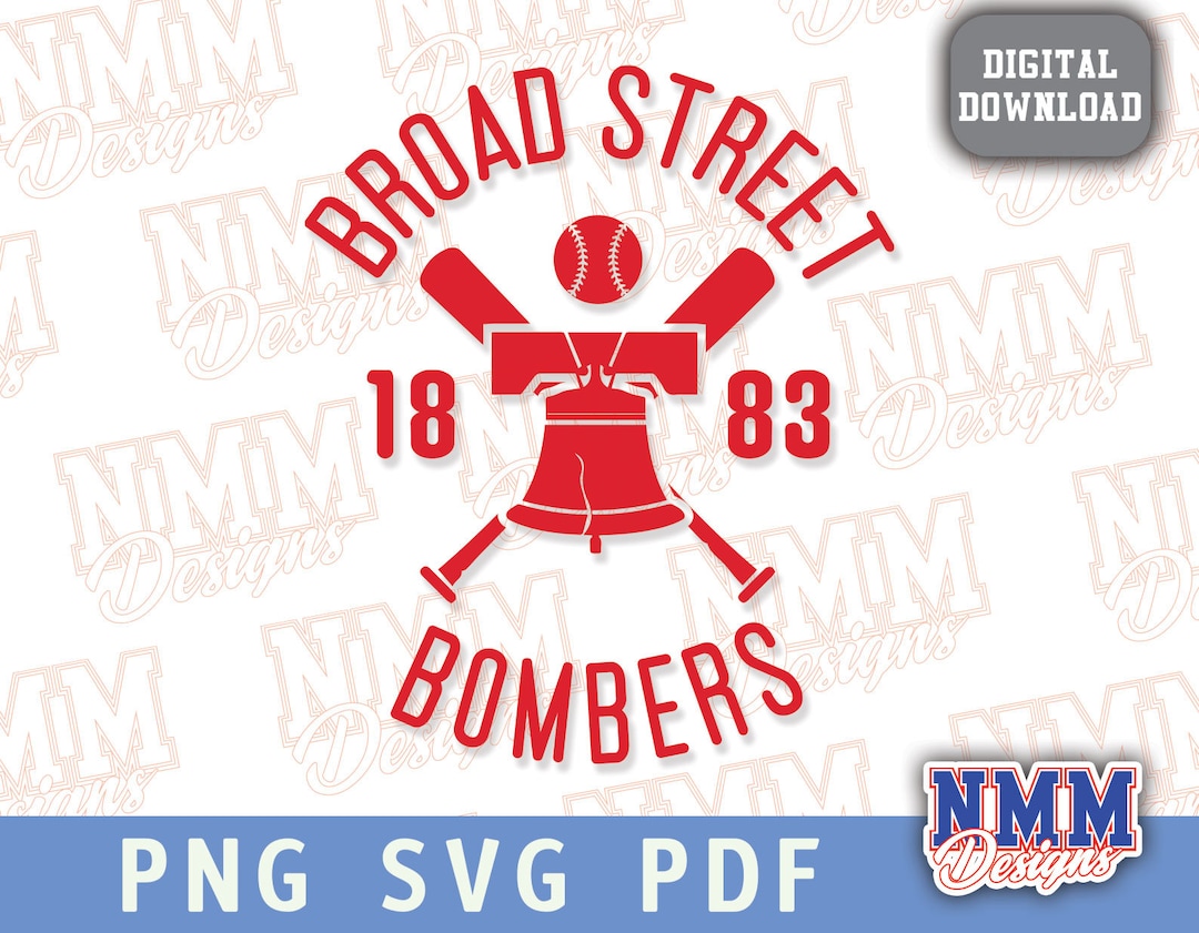 Broad Street Bombers Philly Baseball Sports Svg Png Pdf Svg Etsy