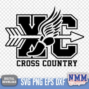Course de cross-country SVG : clipart cross-country, conception de chaussures ailées (téléchargement numérique