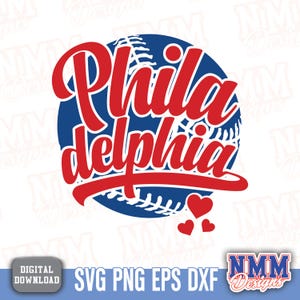Philadelphia Baseball gesneden SVG-bestand voor Cricut en vinyl, opstrijkontwerp, sportteam, png pdf