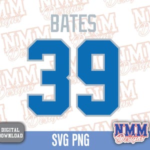 Bates Jersey svg png, pdf , svg Dateien für Cricut, Vinylschnittdatei, für Shirts und Tassen, Aufbügeln für den Schulsport