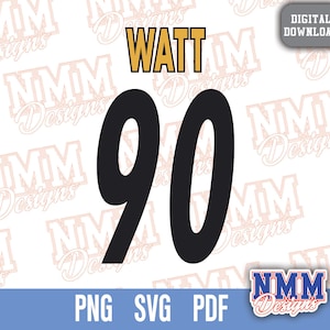 Watt Jersey svg png, pdf , svg Dateien für Cricut, Vinylschnitt, für Shirts und Tassen, zum Aufbügeln für den Schulsport