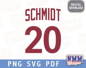 Koszulka Schmidta SVG: Projekt szkolnego stroju sportowego (pobranie cyfrowe)