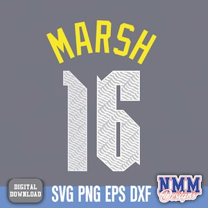 Marsh Jersey svg png, pdf , svg Dateien für Cricut, Vinylschnittdatei, für Shirts und Tassen, Aufbügeln für den Schulsport