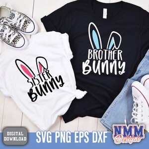 Família Bunny SVG, Irmão Bunny SVG, Irmã Bunny Svg, Páscoa Svg, Camisa de Páscoa SVG, Presente de Páscoa para ela Svg, Camisa de Família Svg