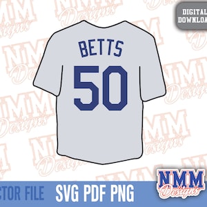 Betts Jersey svg png, pdf, svg Dateien für Cricut, Vinylschnittdatei, für Shirts und Tassen, Aufbügeln für den Schulsport