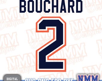 Bouchard #2 Jersey SVG: Cricut Cut File, Iron On (Digital Download)