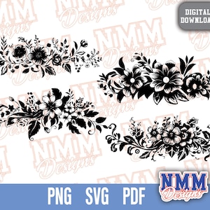 Bloemenbundel SVG | Wildflower bloemen gesneden SVG-bestanden voor Cricut | Stay Wild, bloemenlijst en png-ontwerp