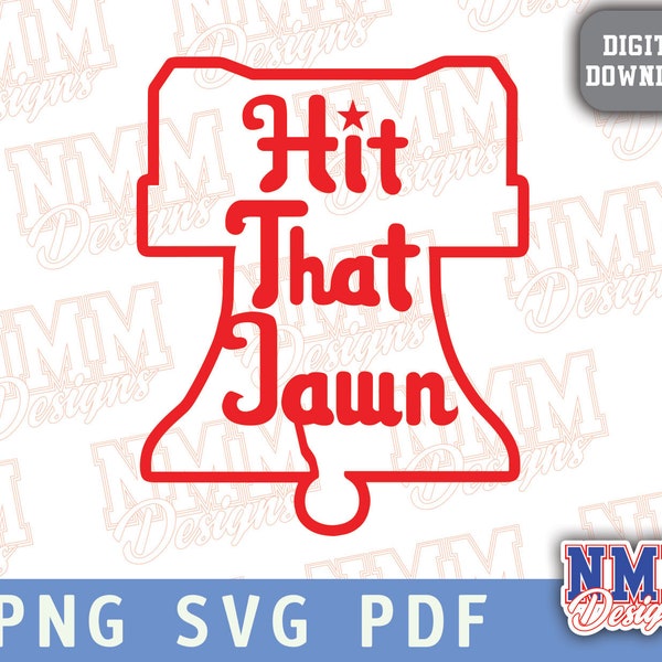 Hit that Jawn  Philly Sports svg png, pdf, svg files for cricut, vinyl cut file, iron on Baseball Spring training Fightins