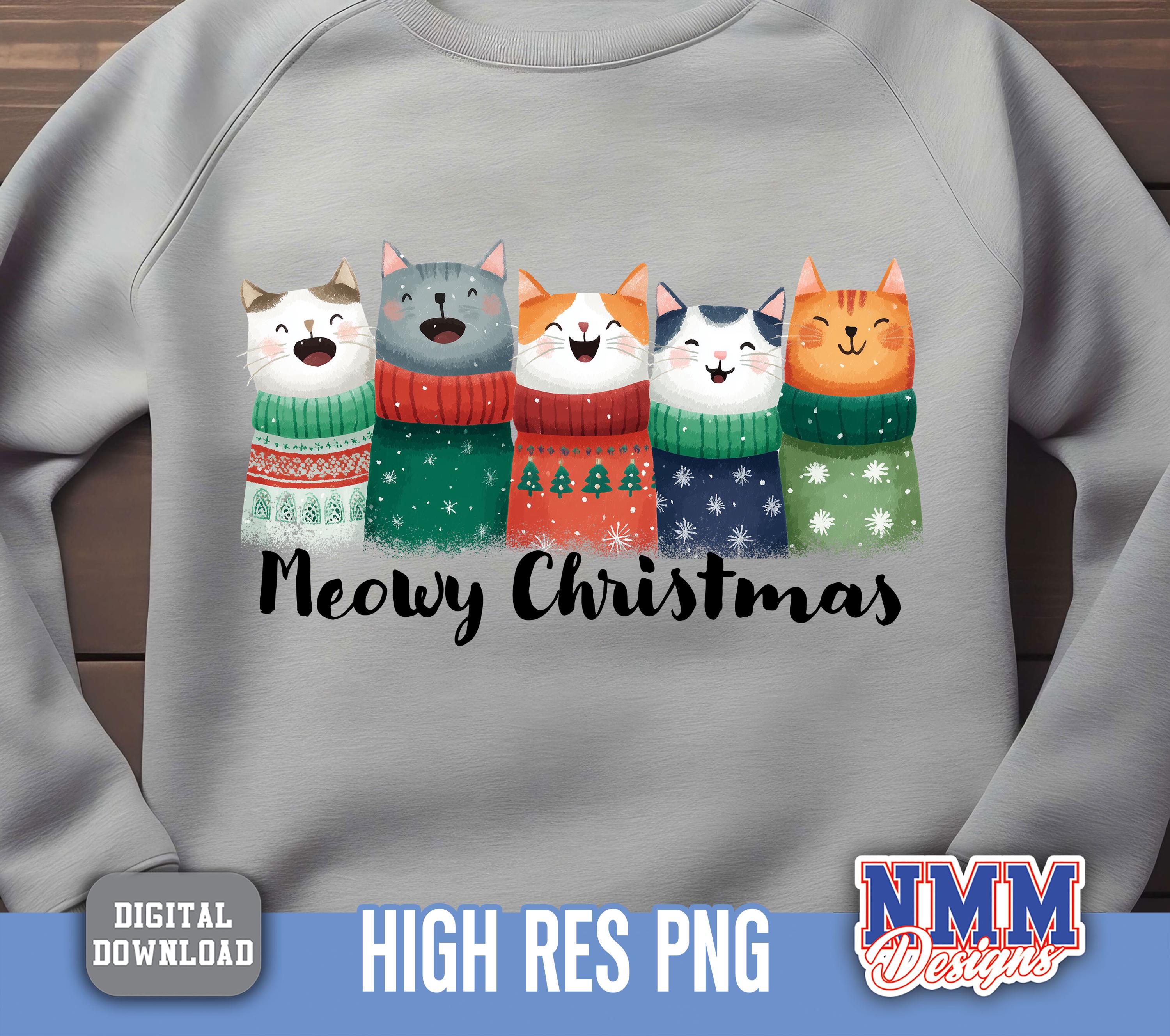 ニャークリスマスキャットPNG：サンタ帽子、お祭り猫（デジタル