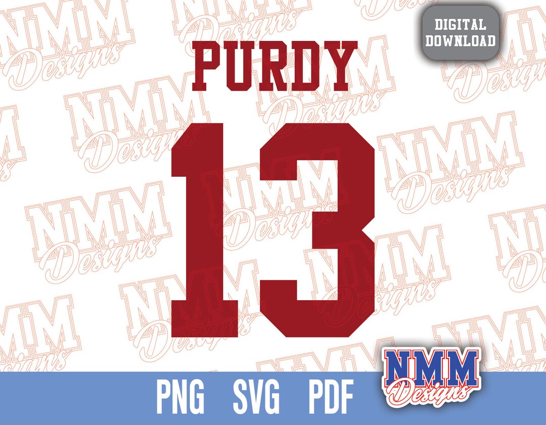 Purdy Jersey Svg Png, Pdf, Svg Files for Cricut, Vinyl Cut File, for ...