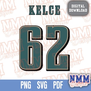 Kelce Jersey svg png, pdf , svg Dateien für Cricut, Vinylschnittdatei, für Shirts und Tassen, Aufbügeln für den Schulsport
