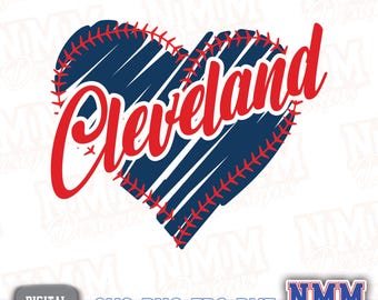 Cleveland Baseball SVG - File PNG, PDF per Cricut, vinile tagliato e disegni termoadesivi
