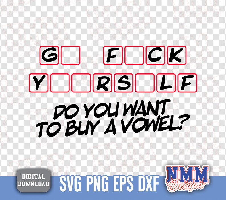 Funny Sarcastic F*CK SVG: Adult Humor Cricut Cut File (Digital Download image 7