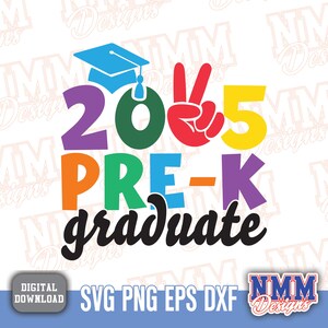 Diplôme préscolaire SVG 2025 | Fichiers découpés pour l'obtention du diplôme d'études préscolaires pour Cricut, si longtemps chemise d'études supérieures pré-scolaires bricolage dessins PNG