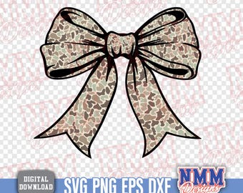 Coquette Camo Bow PNG, design per maglietta (download digitale)