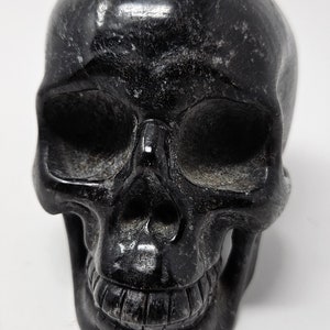 Beautiful Black Arfvedsonite Crystal Skull