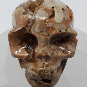 Amber Calcite Crystal Skull