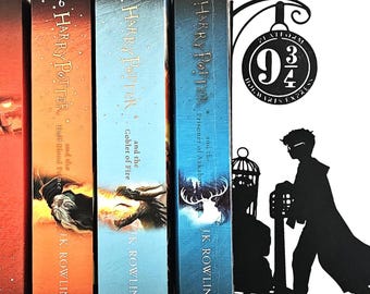 Boekensteun met Harry Potter en de Magische Express Trein, decoratie, betoverend cadeau, voor boekenliefhebbers