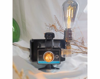 Table lamp Polaroid Edison Dimmer camera Led Vintage warm lighting modern home decor design two bulbs intensity bedside table lamp bedroom