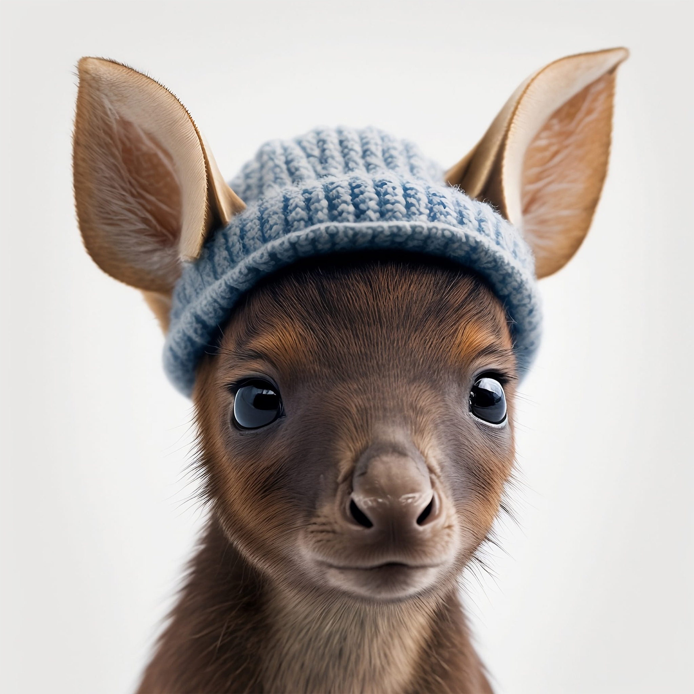Adorable Baby Saola Wearing a Beanie Ai-generated Art