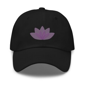 Lotus Flower Hat, Embroidered Dad Hat, Purity, Prosperity, Transformation, Spirituality, Yoga, Unisex, Embroidered Logo, Adjustable,