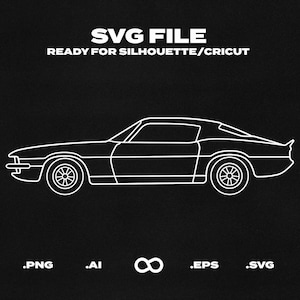 Camaro Z28 1970 Car SVG/EPS Outline - Printable, Cricut & Silhouette File
