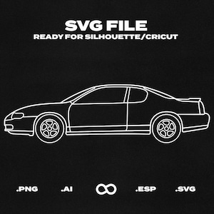 モンテカルロ 2005 カー SVG/EPS アウトライン - 印刷可能、クリカット & シルエット ファイル