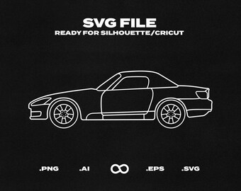 Honda S2000 2004 Car SVG/EPS Outline - Printable, Cricut & Silhouette File