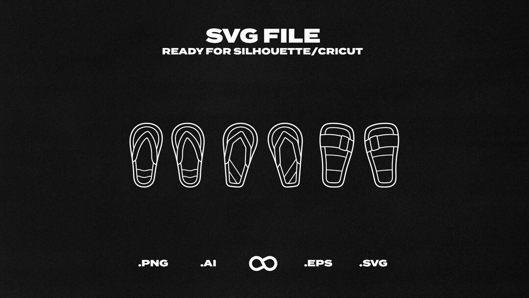 3 Summer Flip Flop Bundle, Beach Sand Slippers, Thong Sandals SVG/EPS ...