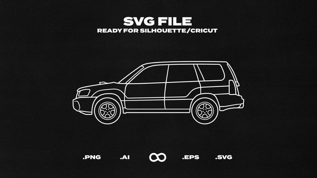 Subaru Forester XT 2003-2005 Car SVG/EPS Vector Outline