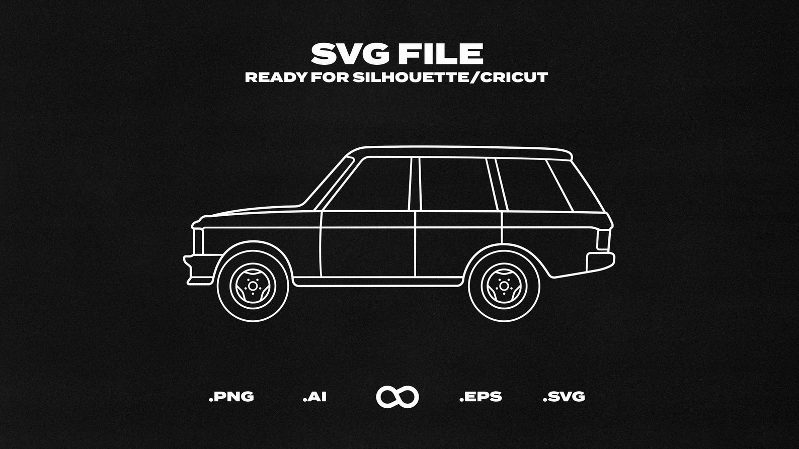 Land Rover Back Svg Range Rover Classic Car SVG/EPS Outline - Printable, Cricut ...