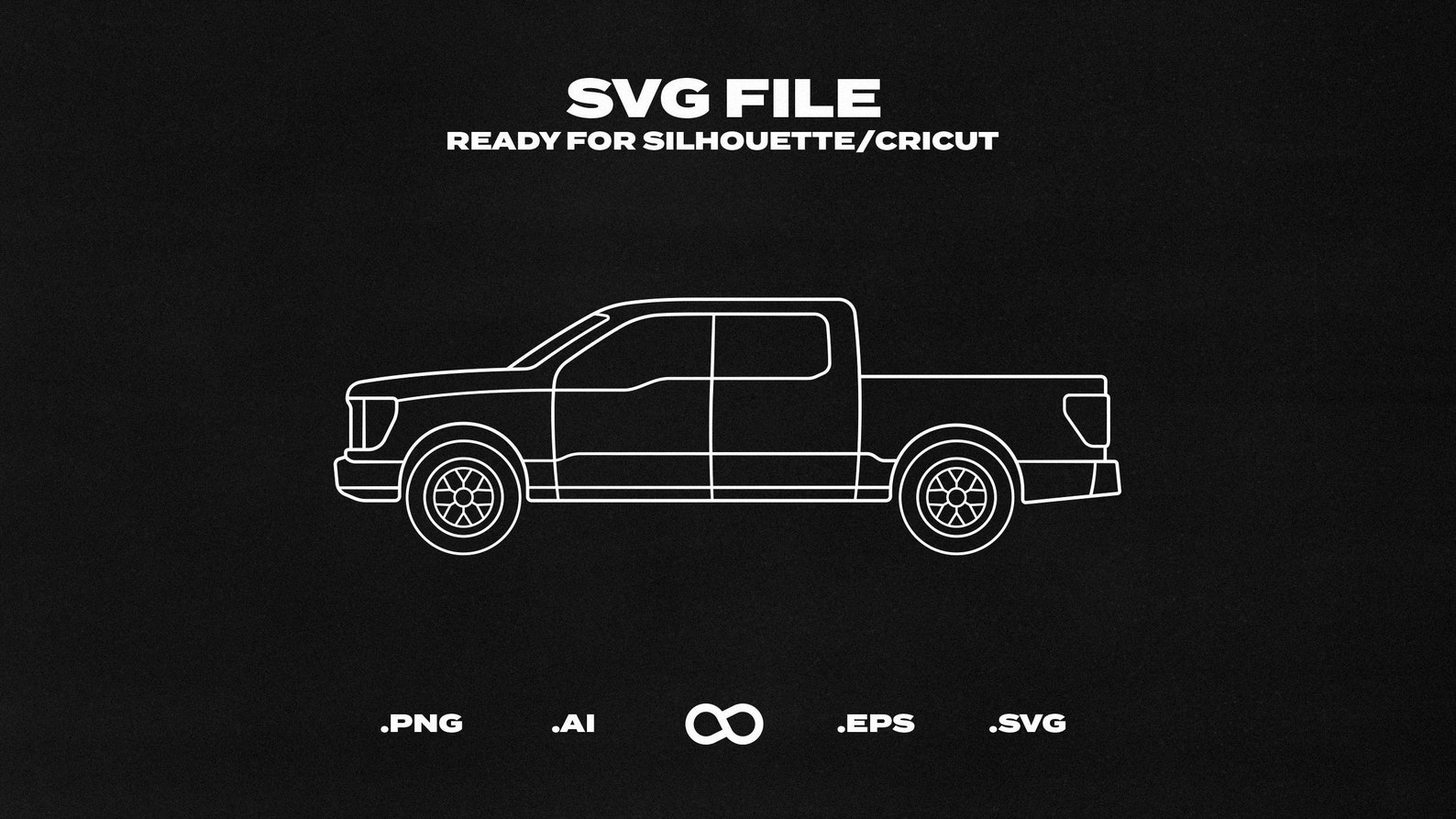 Ford F150 XLT 2021 Pickup Truck SVG/EPS Vector Outline - Printable ...