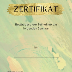 Personalized certificate template for download