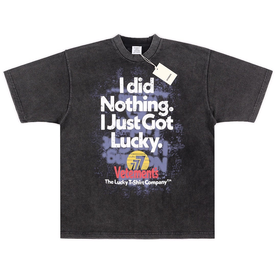 I Did Nothing. I Just Lucky. T-shirt 100% Cotton - Etsy