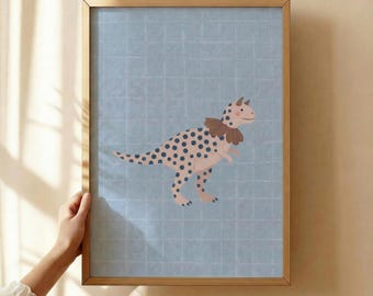 Printable Dinosaur Gallery Art – Playroom Dino Poster, Boho Boys Nursery Wall Decor