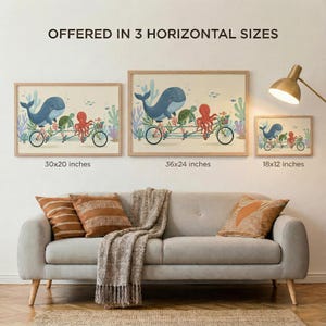 Zeedieren Arte Kwekerij Decor Oceanische Animatie Animer Poster afbeelding 2