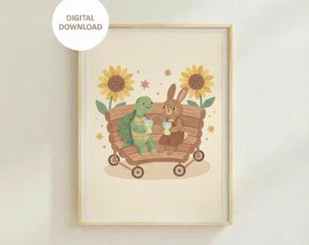 Sweet Forest Friends Poster – Arteful Animal Nursery Decor Wall Art