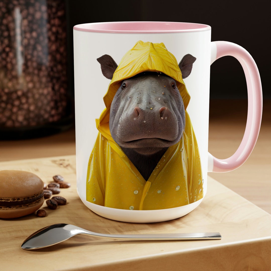 Hippo Mug, Cute Hippo, 15 Oz Coffee Mug, Hippo Gift, Hippo in a
