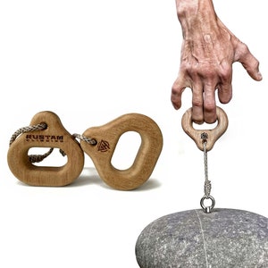 Duonio Paar Zwei-Finger-Trainer Kletterhangboard für Kletterer - Griffstärke, Aufwärmen vor dem Klettern, Reisehangboard