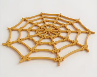 Gruselige Spinnennetz-Wanddekoration – 3D-gedruckte Halloween-Kunst für Spukhäuser und Events