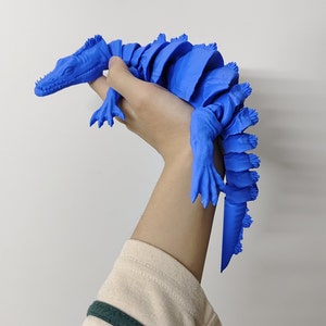 Articulated Nothosaurus: Ancient Sea Dragon Fidget Toy, 3D Printed for Kids & Adults