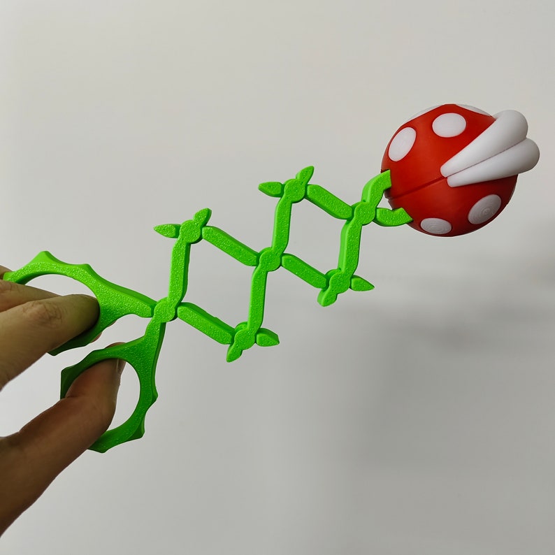 Mario Piranha Plant Extendable Grabber stress relief toys Gift creative and interesting Fidget Articulated Sensory toy 3D printed image 7